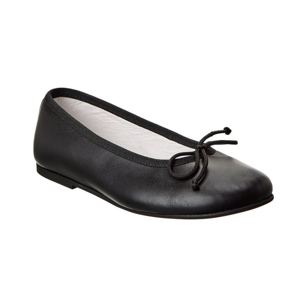Childrenchic Leather Ballerina Flat, Black